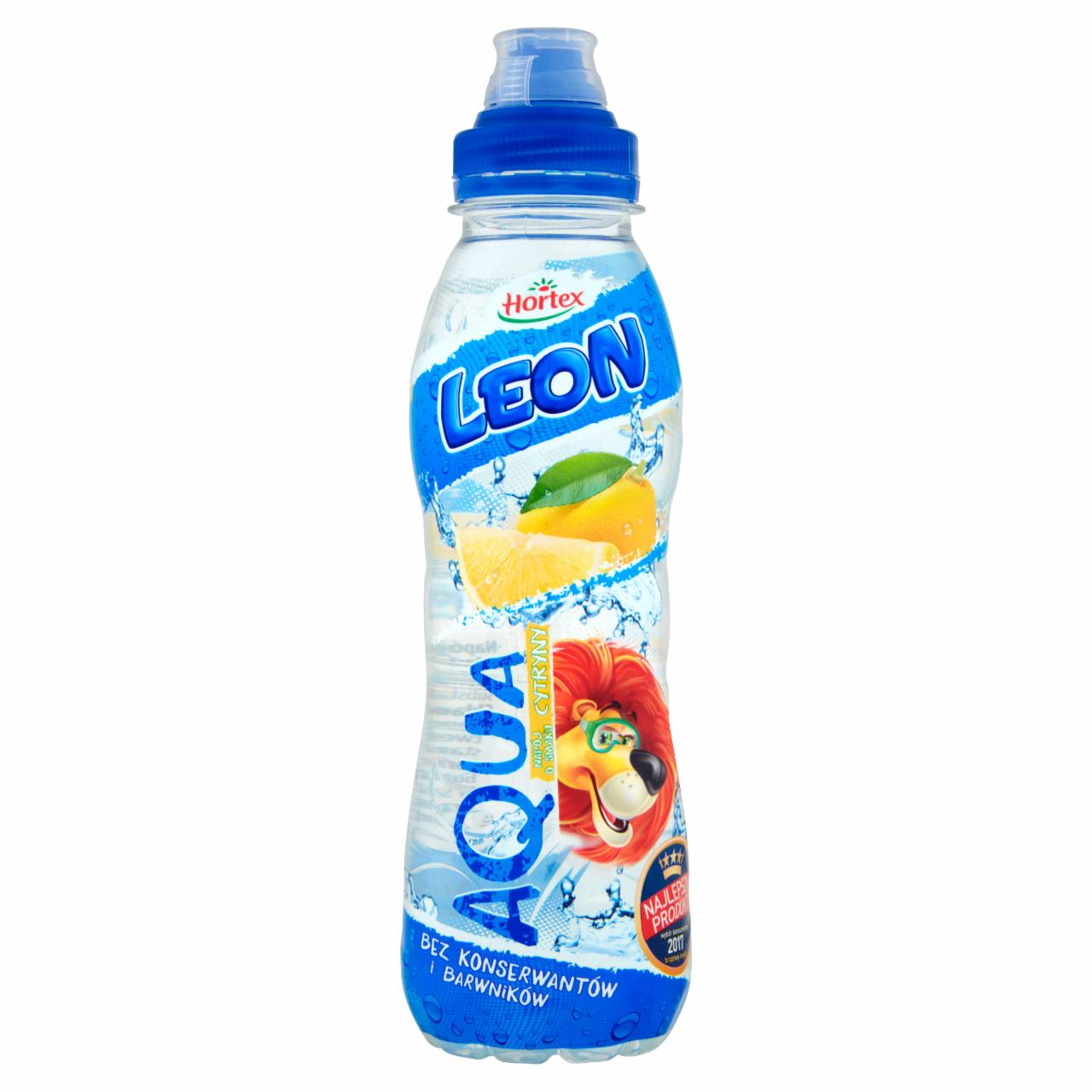 Zdjęcia - Hortex Leon Aqua o smaku cytryny Napój niegazowany 400 ml