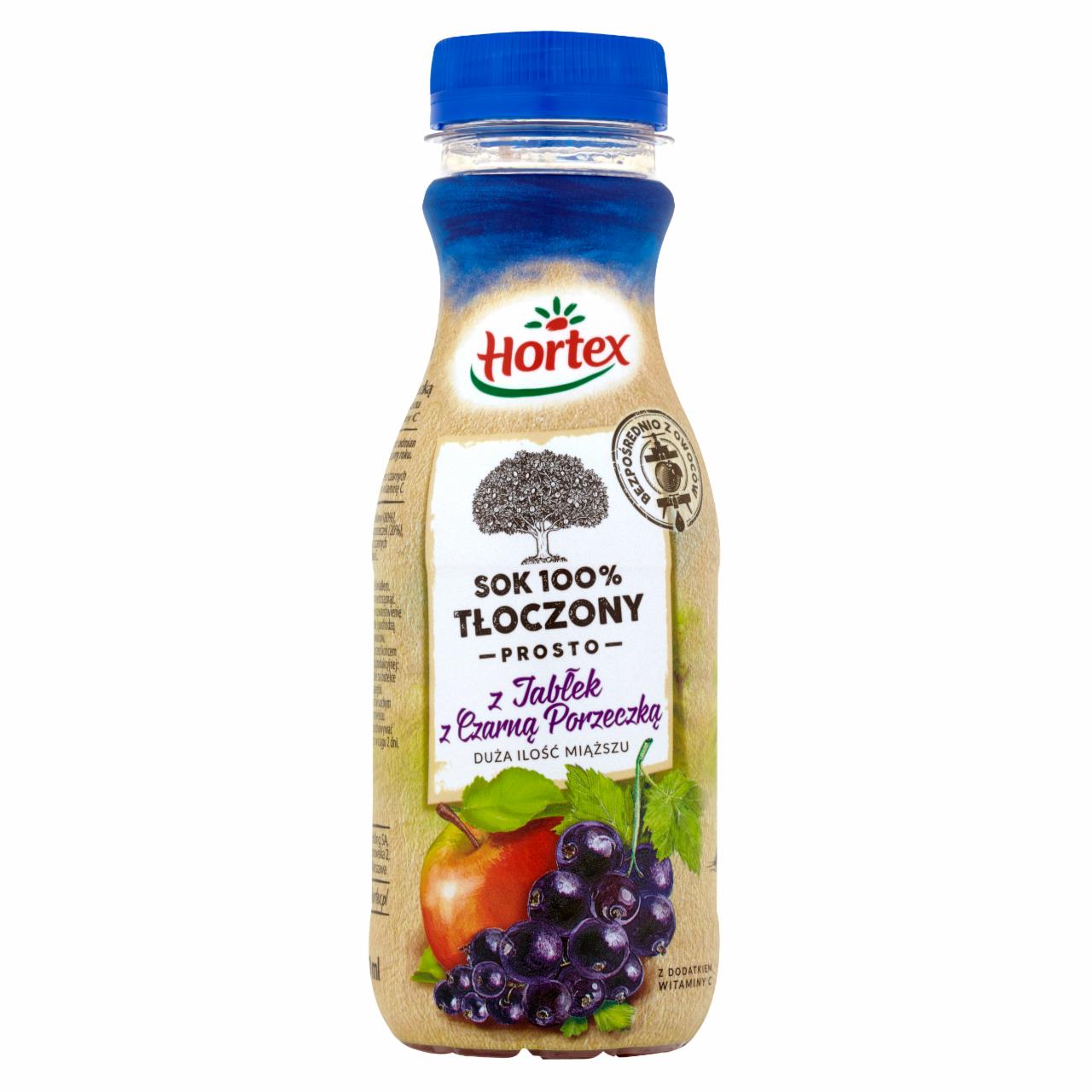 Zdjęcia - Hortex Sok 100% tłoczony prosto z jabłek z czarną porzeczką 300 ml