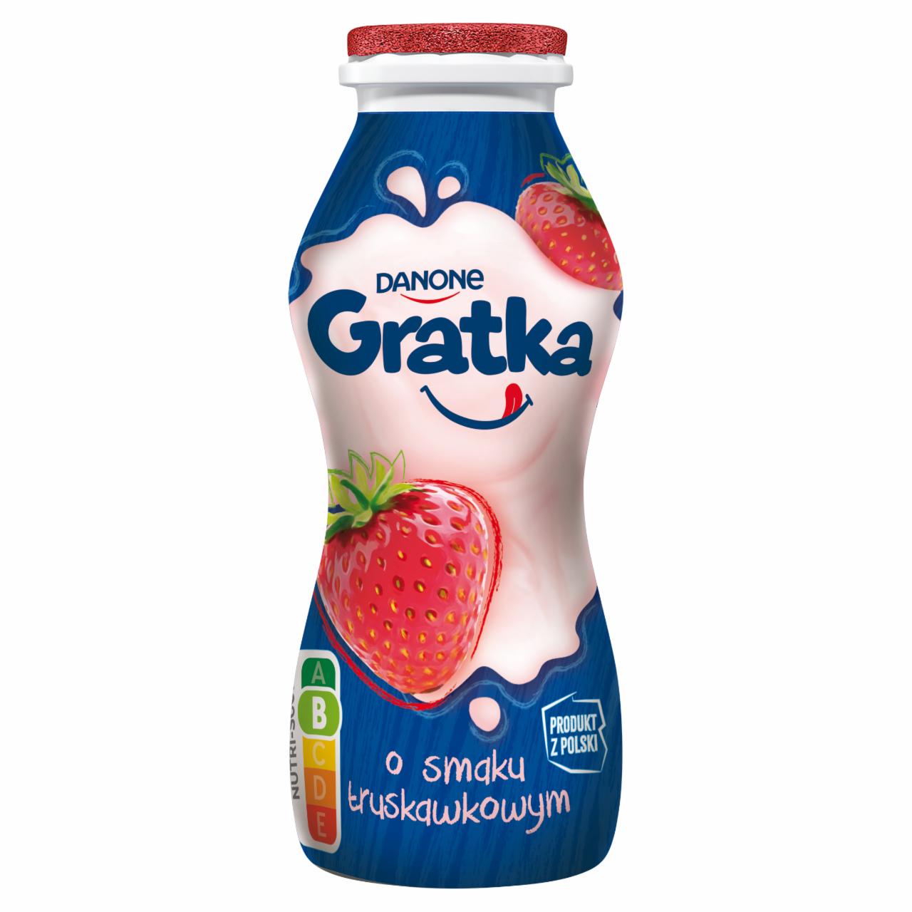 Zdjęcia - Gratka Napój mleczny o smaku truskawkowym 170 g