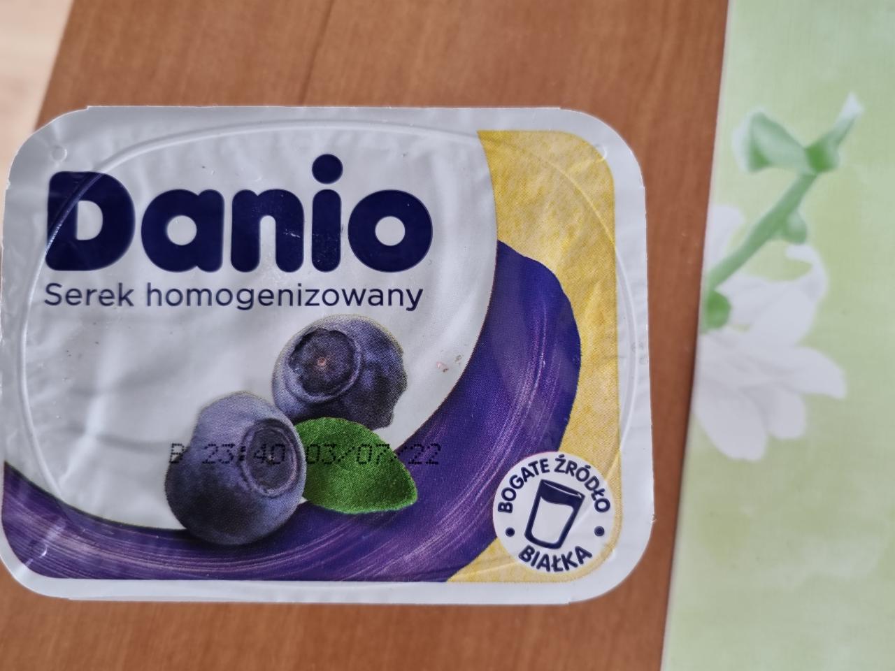 Zdjęcia - Serek homogenizowany jagodowy Danio