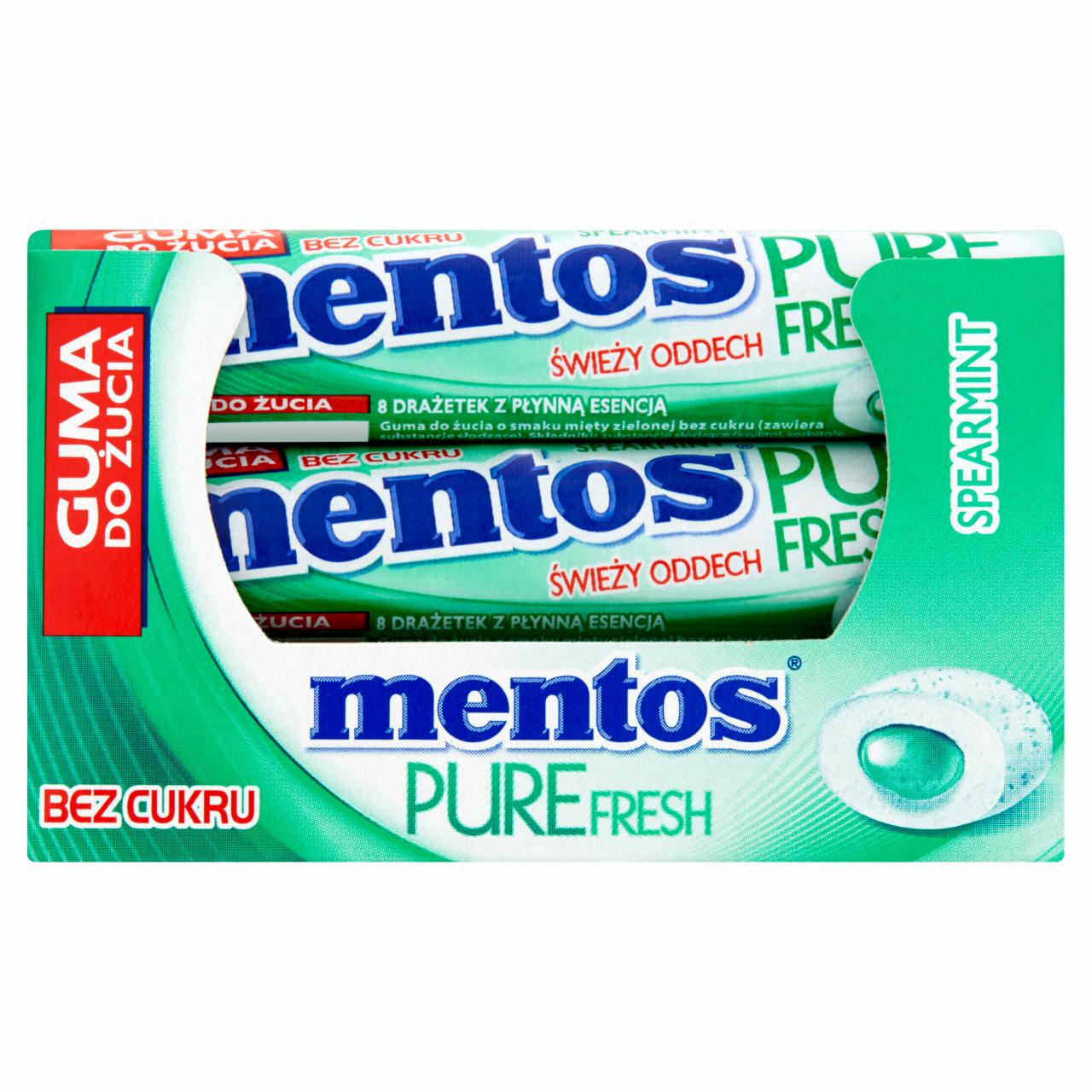 Zdjęcia - Mentos Pure Fresh Spearmint Guma do żucia bez cukru 24 x 15,5 g