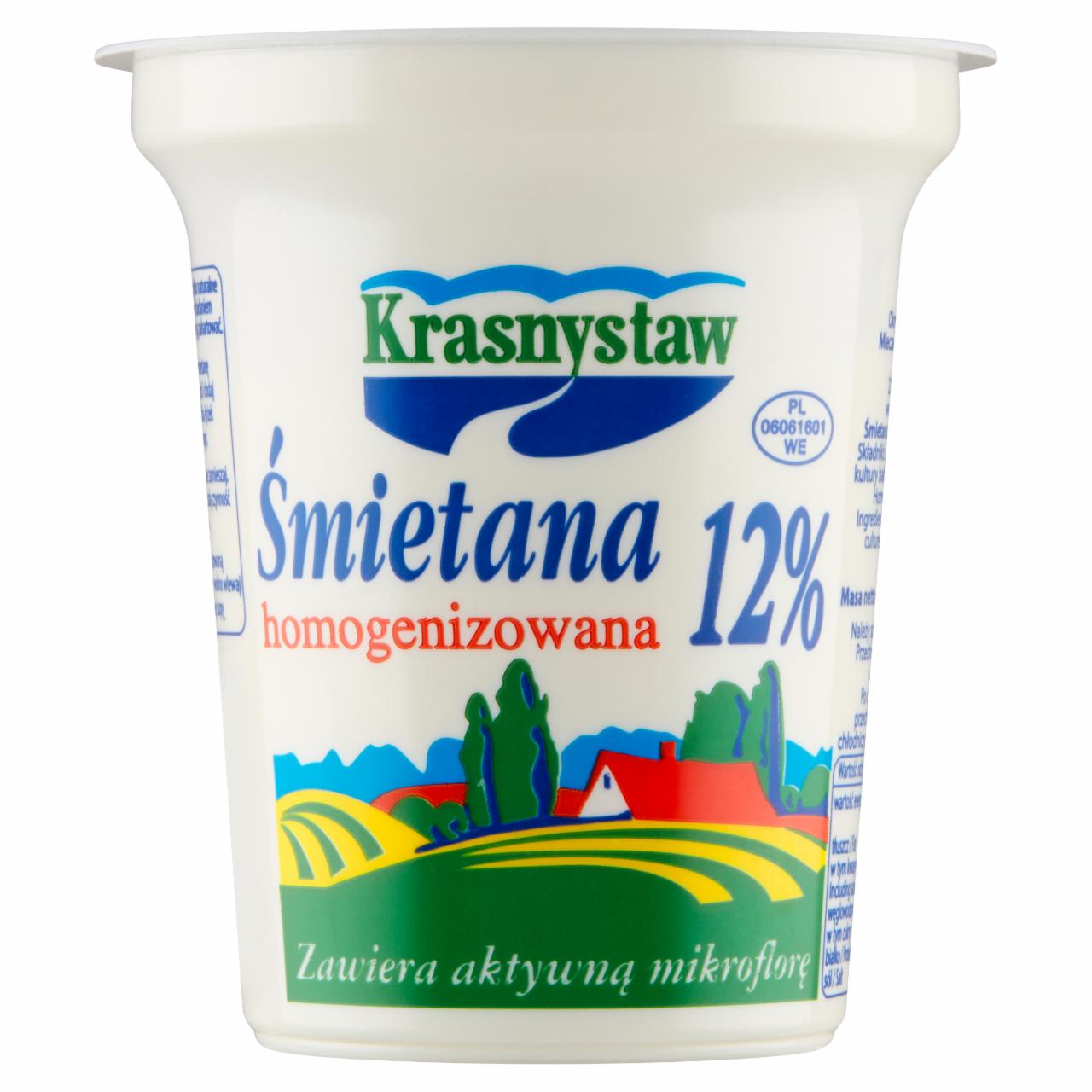 Zdjęcia - Krasnystaw Śmietana 12 % homogenizowana 300 g