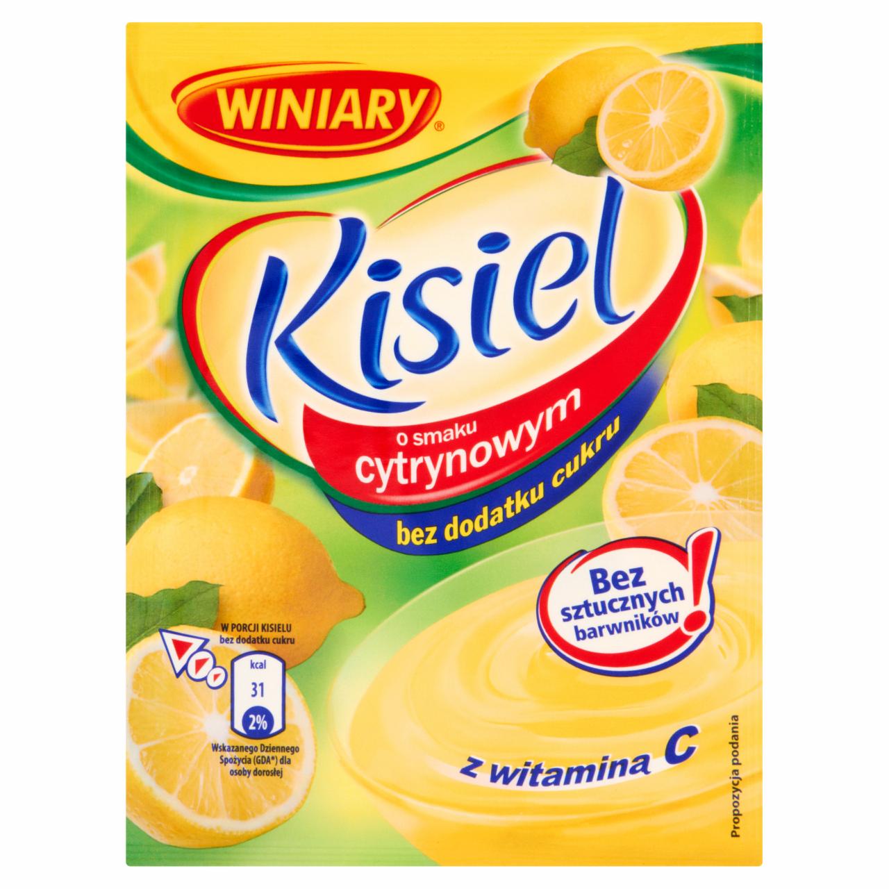 Zdjęcia - Winiary Kisiel o smaku cytrynowym bez dodatku cukru 38 g