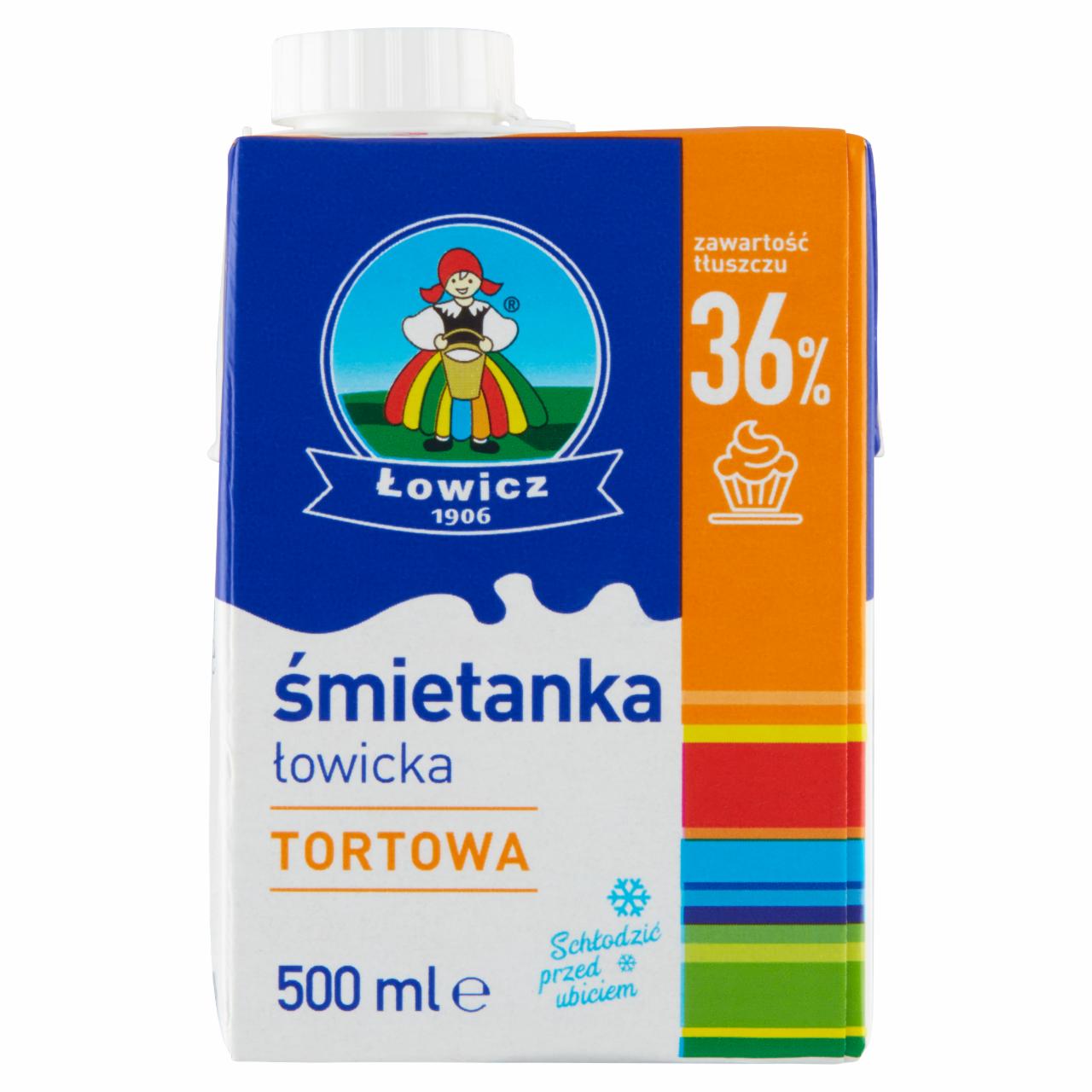 Zdjęcia - Łowicz Śmietanka łowicka UHT tortowa 36% 500 g