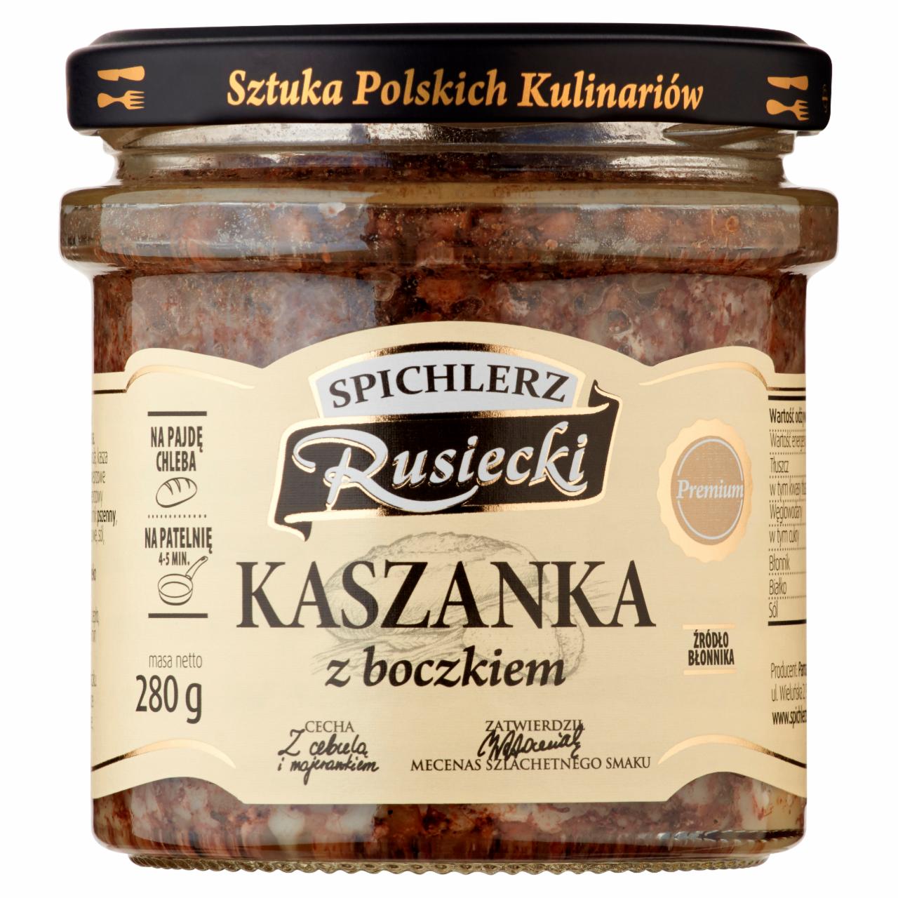 Zdjęcia - Spichlerz Rusiecki Kaszanka z boczkiem 280 g