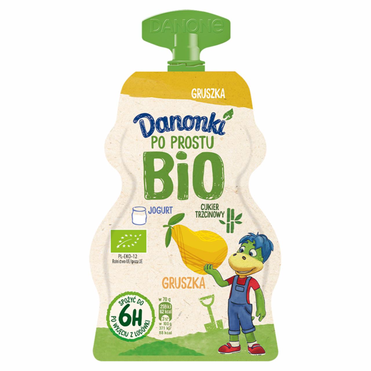 Zdjęcia - Danone Danonki Po prostu Bio Jogurt gruszka 70 g