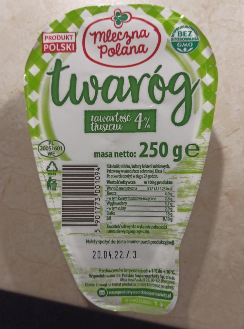 Zdjęcia - twaróg mleczna polana 4% tłuszczu