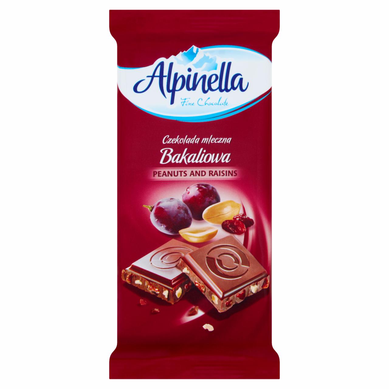 Zdjęcia - Alpinella Czekolada mleczna bakaliowa 90 g