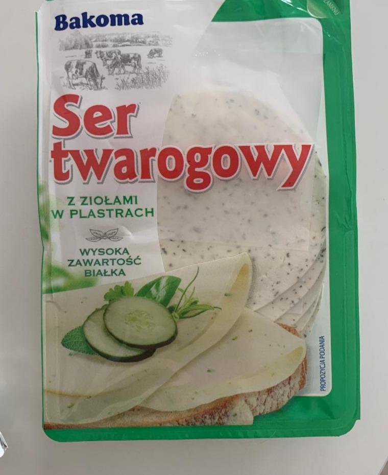 Zdjęcia - Ser twarogowy z ziołami w plastrach Bakoma