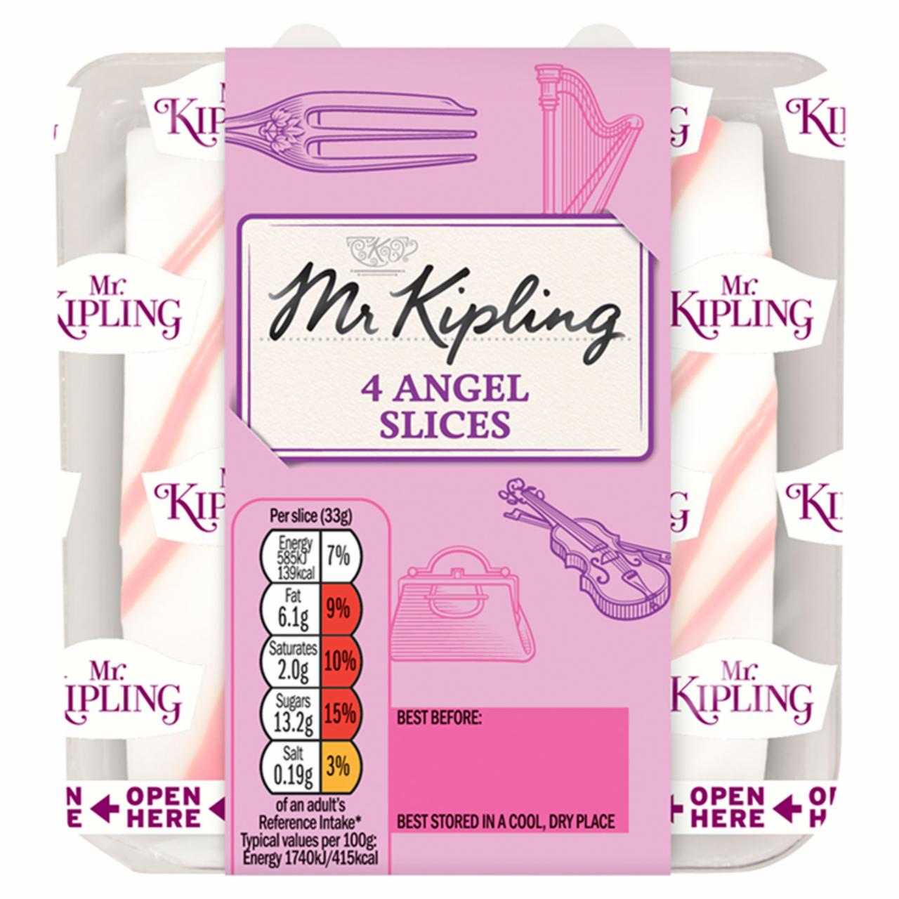 Zdjęcia - Mr Kipling Warstwy różowego i żółtego biszkoptu przełożonego nadzieniem o smaku waniliowym 4 sztuki