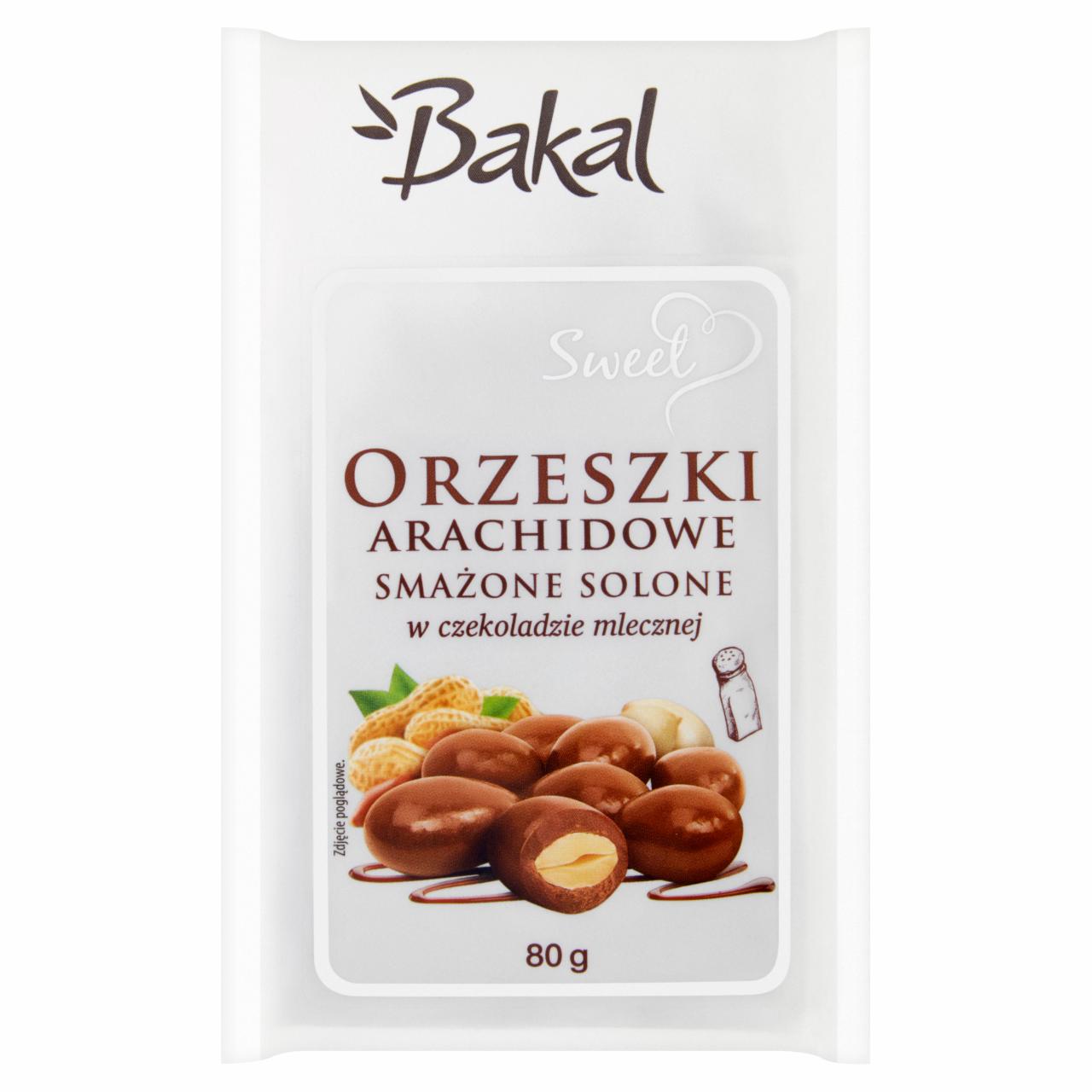 Zdjęcia - Bakal Sweet Orzeszki arachidowe smażone solone w czekoladzie mlecznej 80 g
