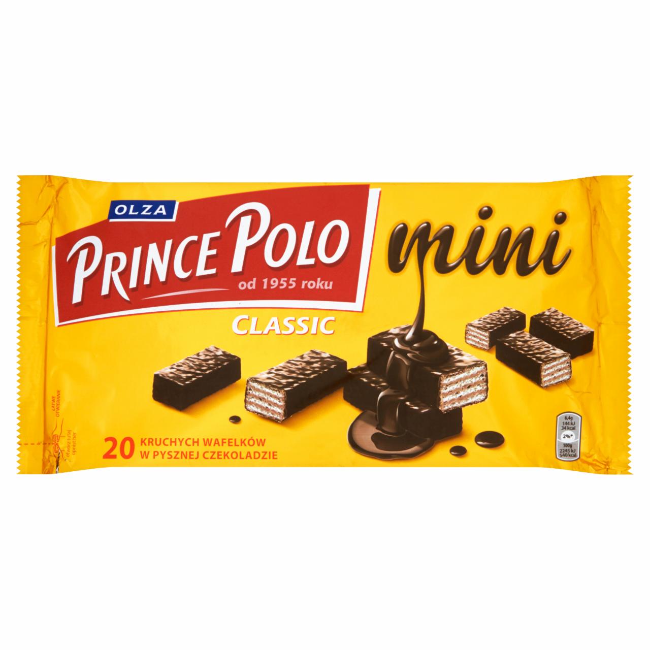 Zdjęcia - Olza Prince Polo Classic mini Kruchy wafelki z kremem kakaowym oblany czekoladą 128 g