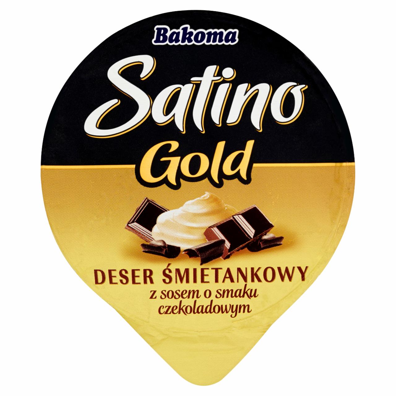 Zdjęcia - Bakoma Satino Gold Deser śmietankowy z sosem o smaku czekoladowym 135 g