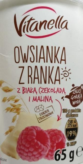 Zdjęcia - Owsianka z ranka z Białą Czekoladą i Maliną Vitanella