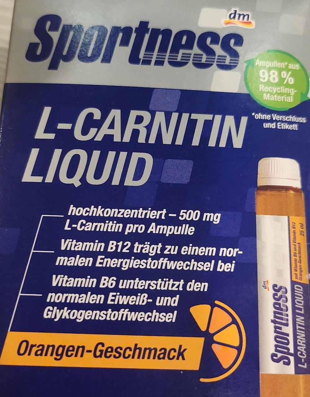 Zdjęcia - Sportness L-Carnitin Liquid Orange-Geschmack Dm