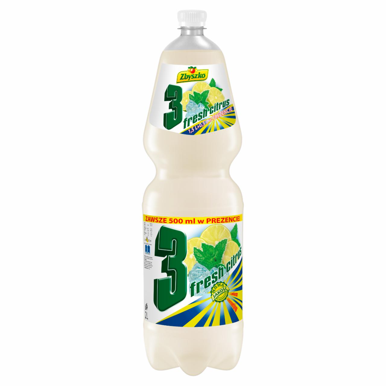 Zdjęcia - Zbyszko 3 Fresh Citrus Napój gazowany 2 l