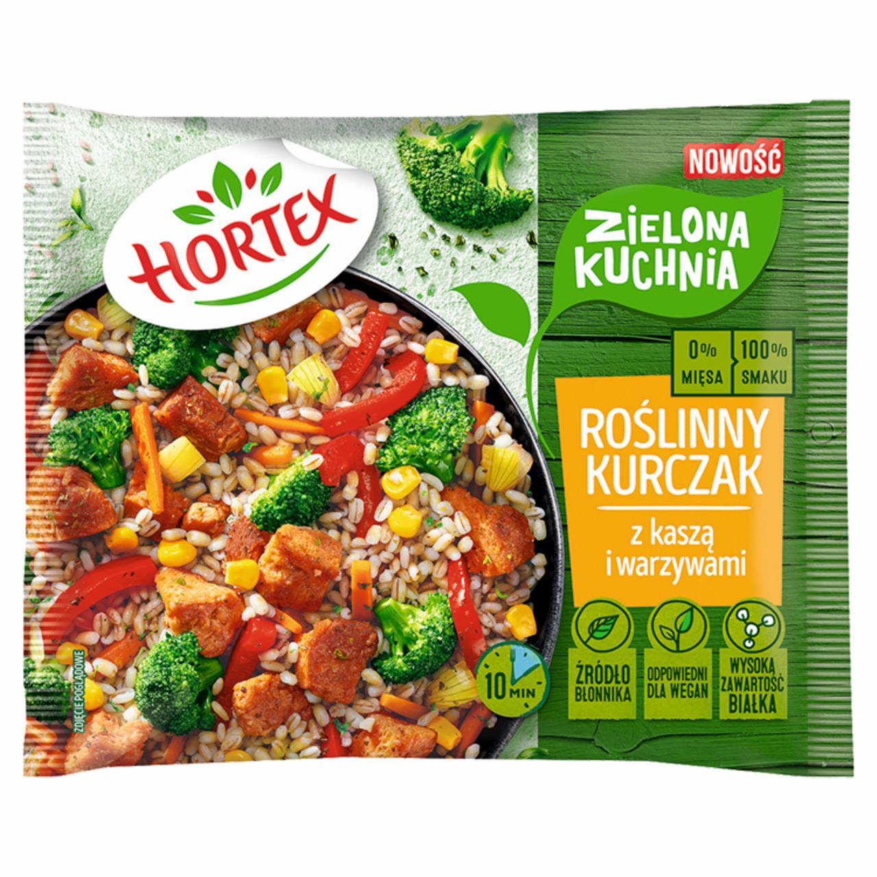 Zdjęcia - Hortex Zielona kuchnia Roślinny kurczak z kaszą i warzywami 400 g