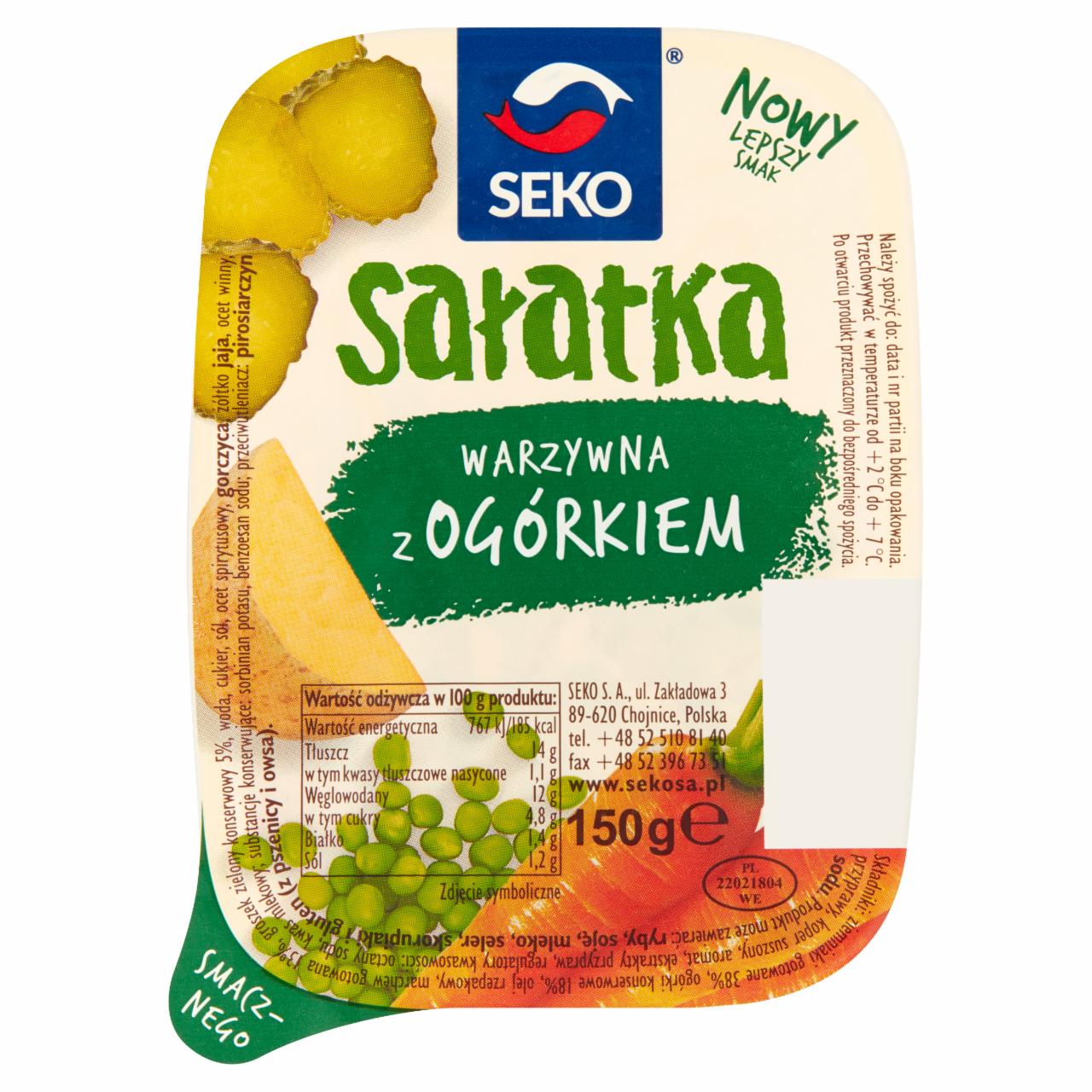 Zdjęcia - Seko Sałatka warzywna z ogórkiem 150 g