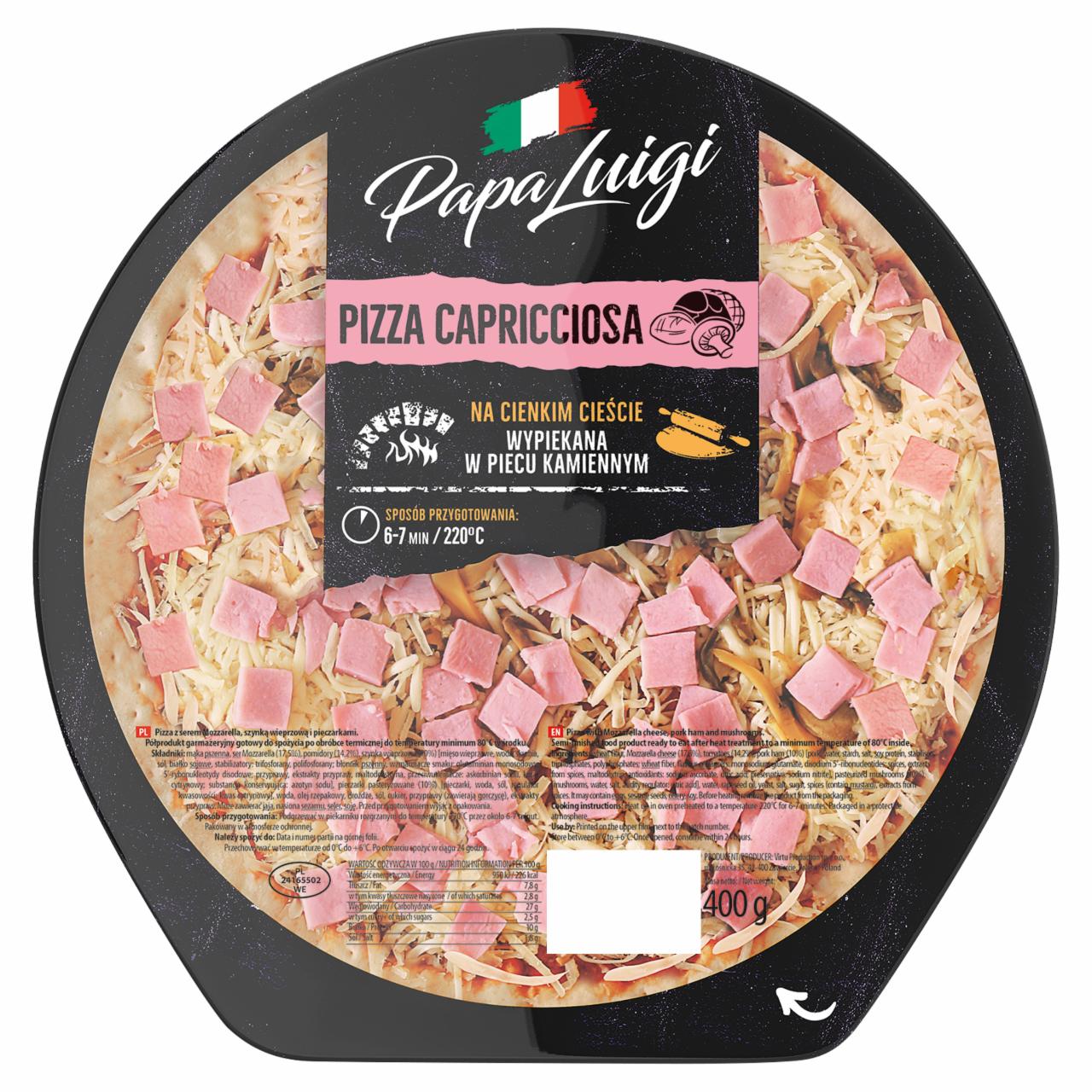 Zdjęcia - Papa Luigi Pizza capricciosa 400 g