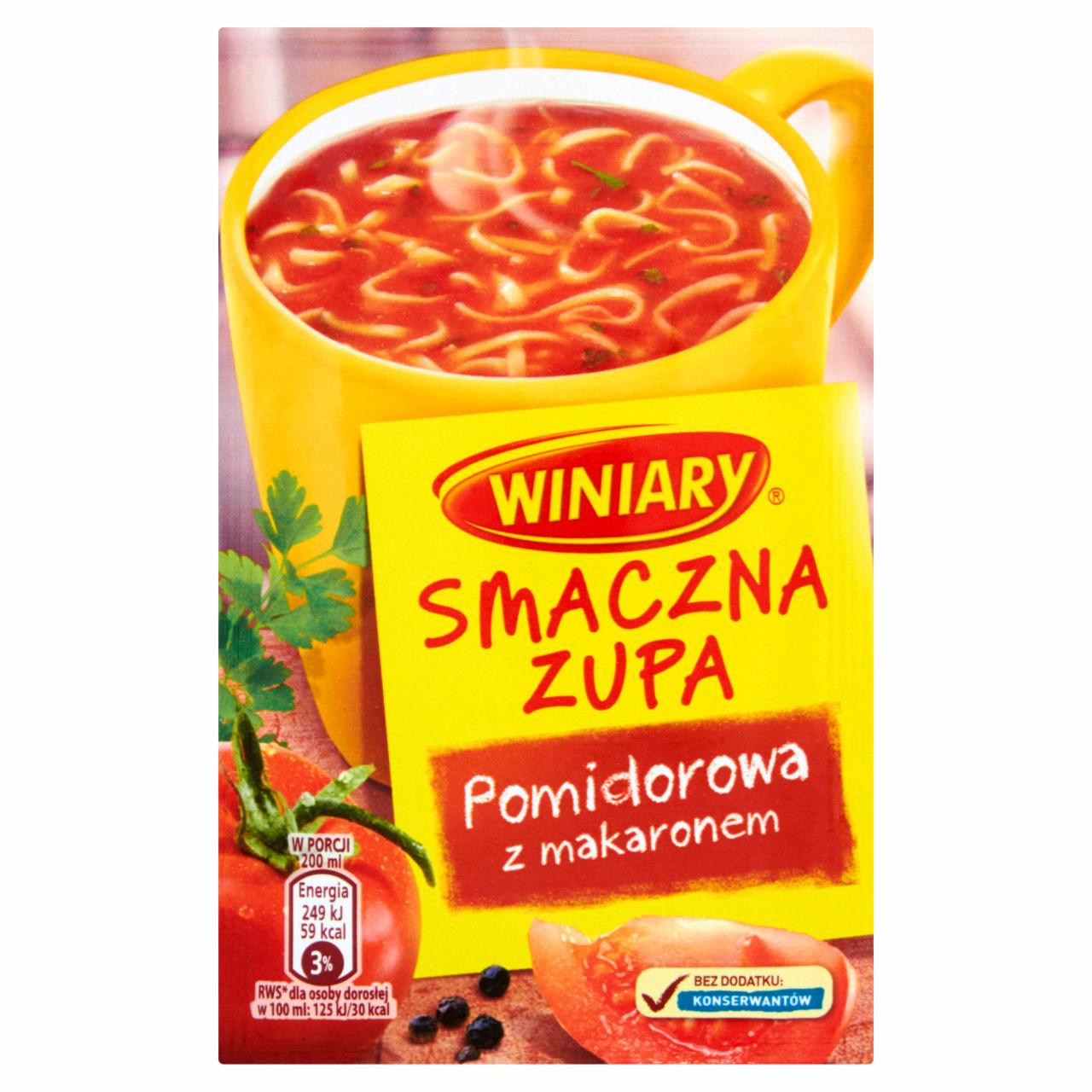 Zdjęcia - Winiary Smaczna zupa Pomidorowa z makaronem 16 g