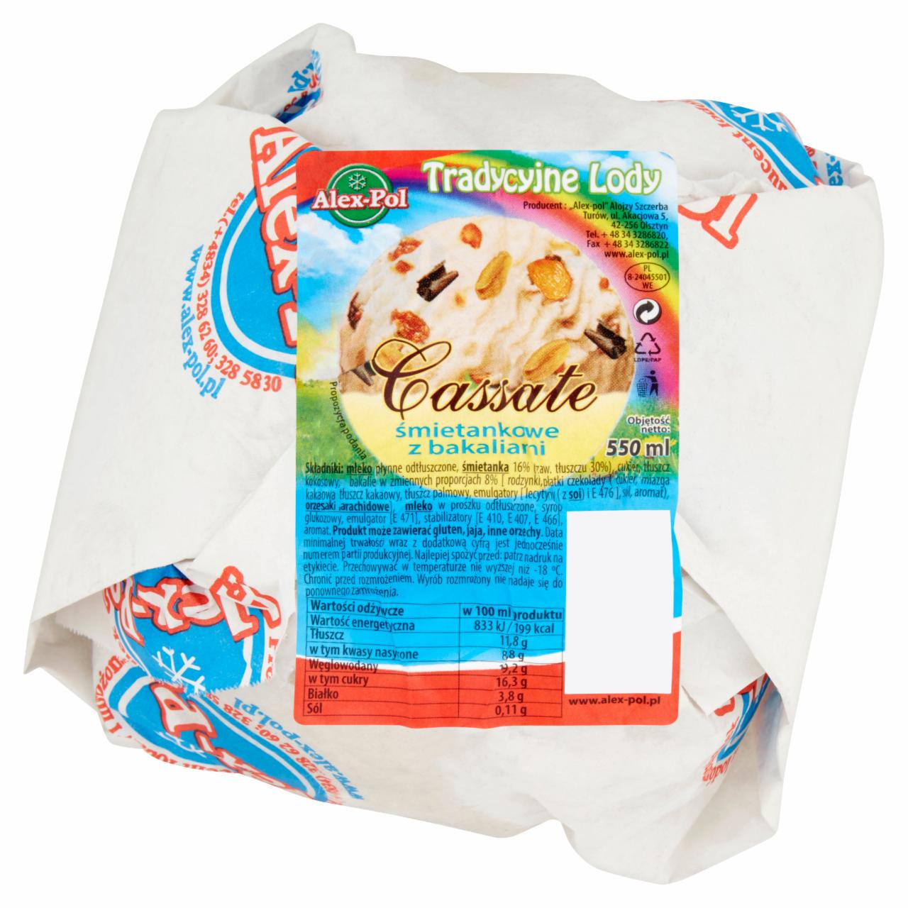 Zdjęcia - Tradycyjne lody Cassate śmietankowe z bakaliami 550 ml