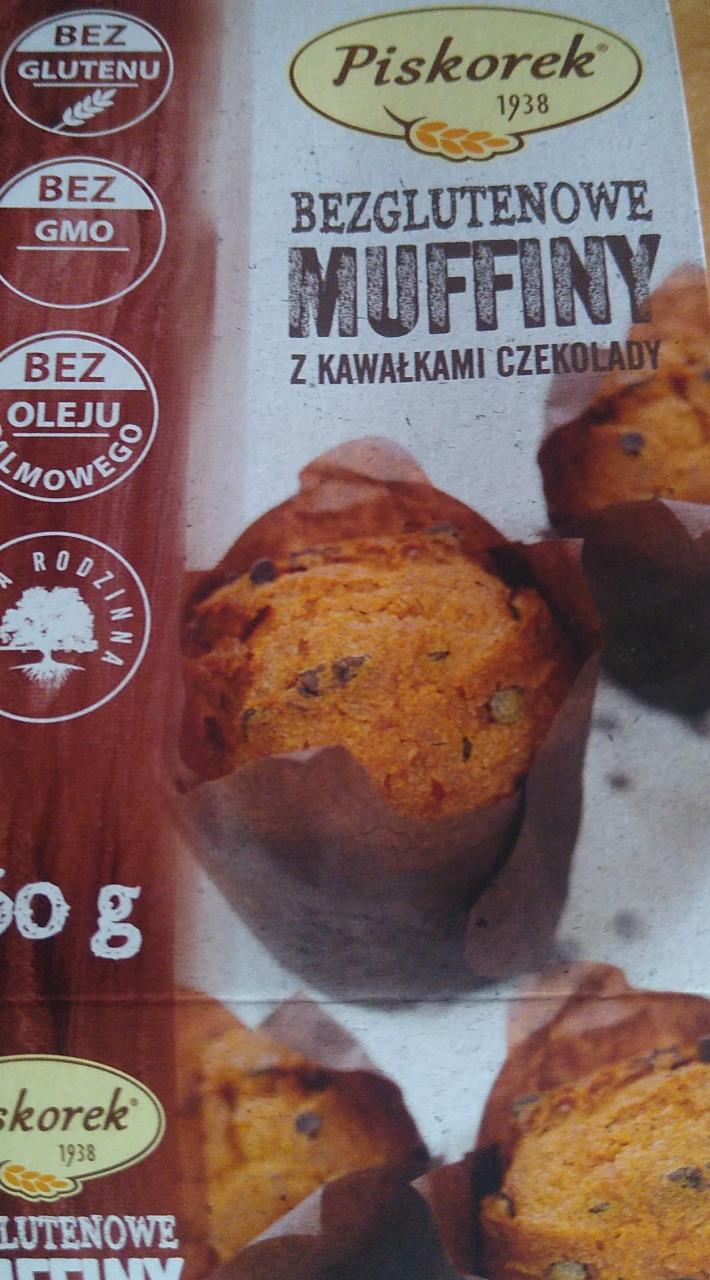 Zdjęcia - Piskorek bezglutenowe muffiny z kawałkami czekolady