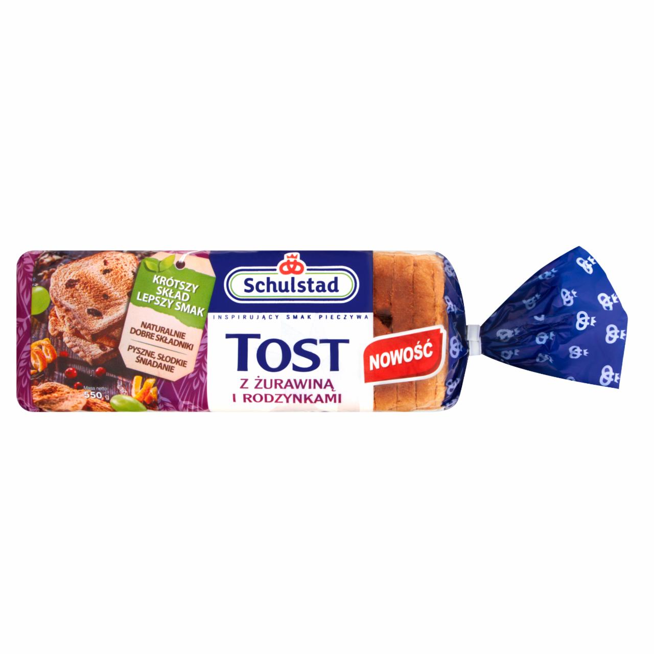 Zdjęcia - Schulstad Tost z żurawiną i rodzynkami Chleb tostowy 250 g