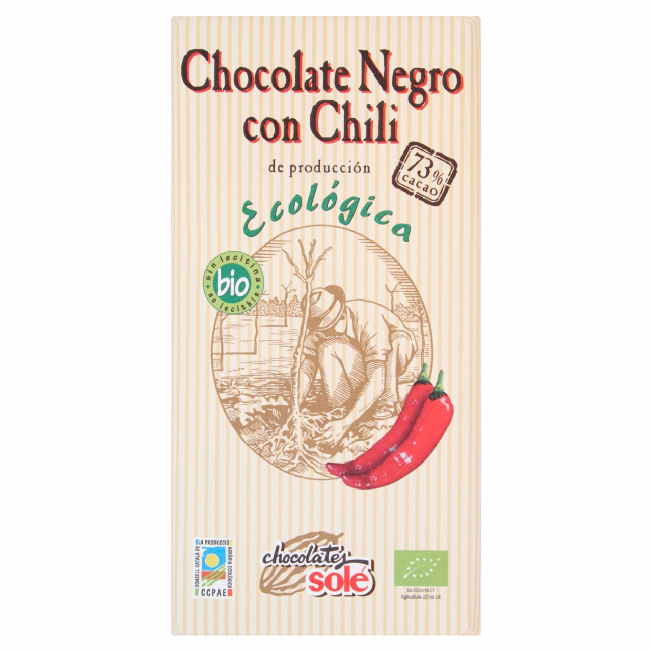Zdjęcia - Chocolates Solé Bio Ciemna czekolada z chili 100 g