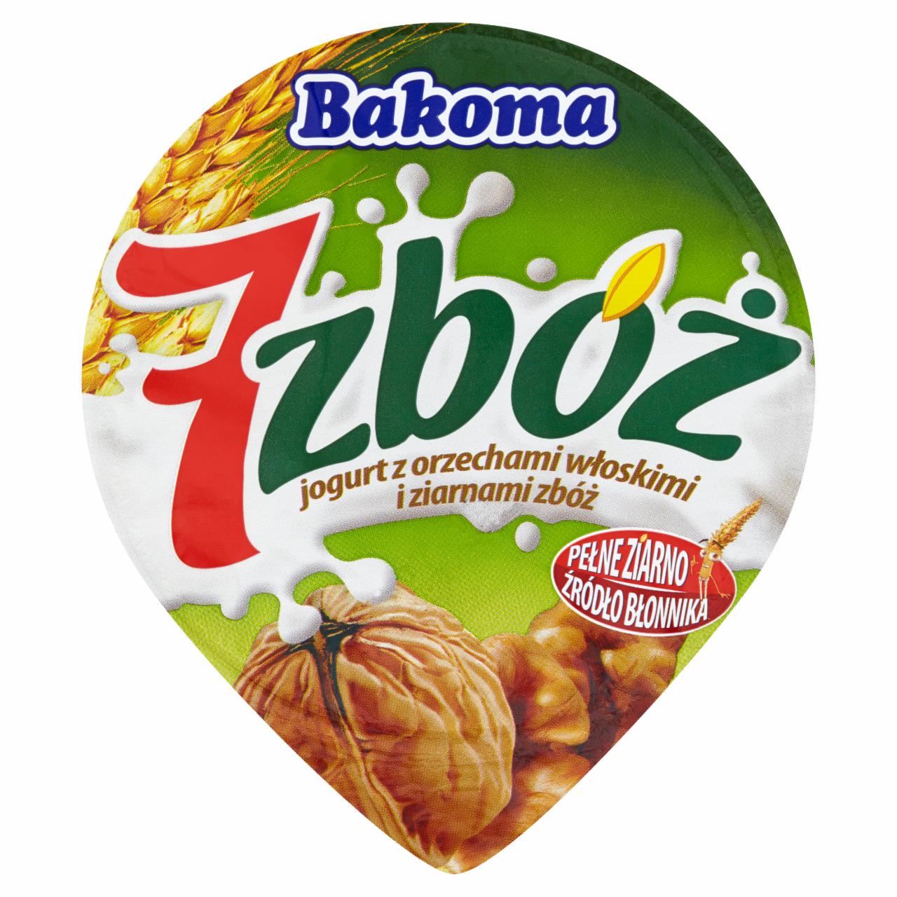 Zdjęcia - Bakoma 7 zbóż Jogurt z orzechami włoskimi i ziarnami zbóż 150 g