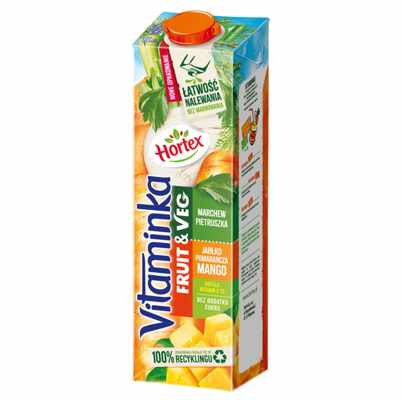 Zdjęcia - Hortex Vitaminka Fruit & Veg Sok jabłko pomarańcza mango marchew pietruszka 1 l