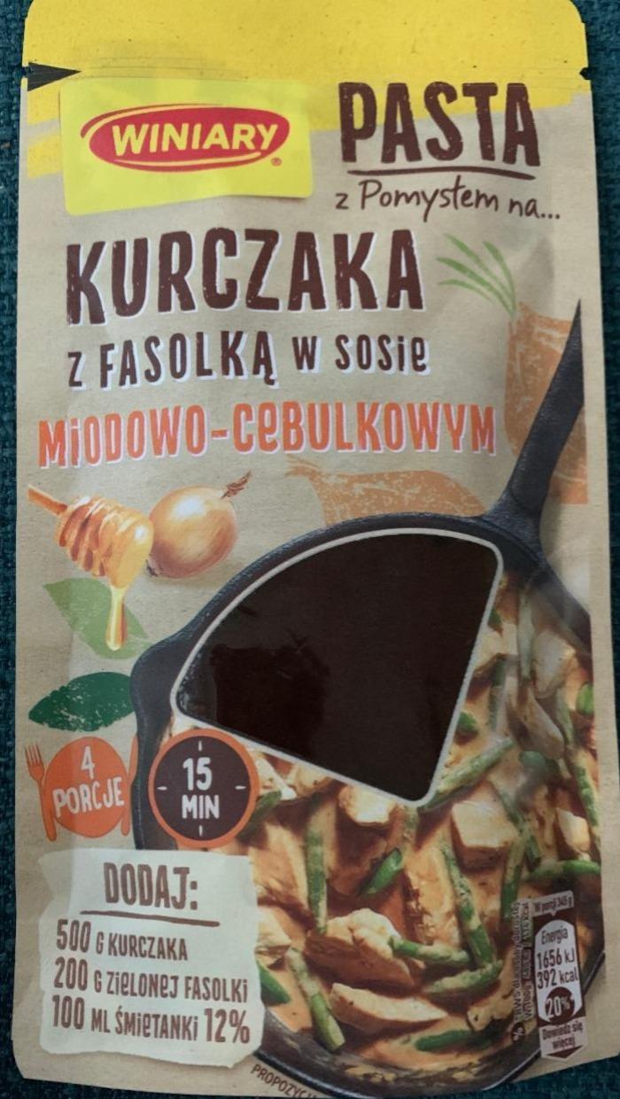 Zdjęcia - Winiary Pasta z pomysłem na... kurczaka z fasolką w sosie miodowo-cebulkowym 80 g