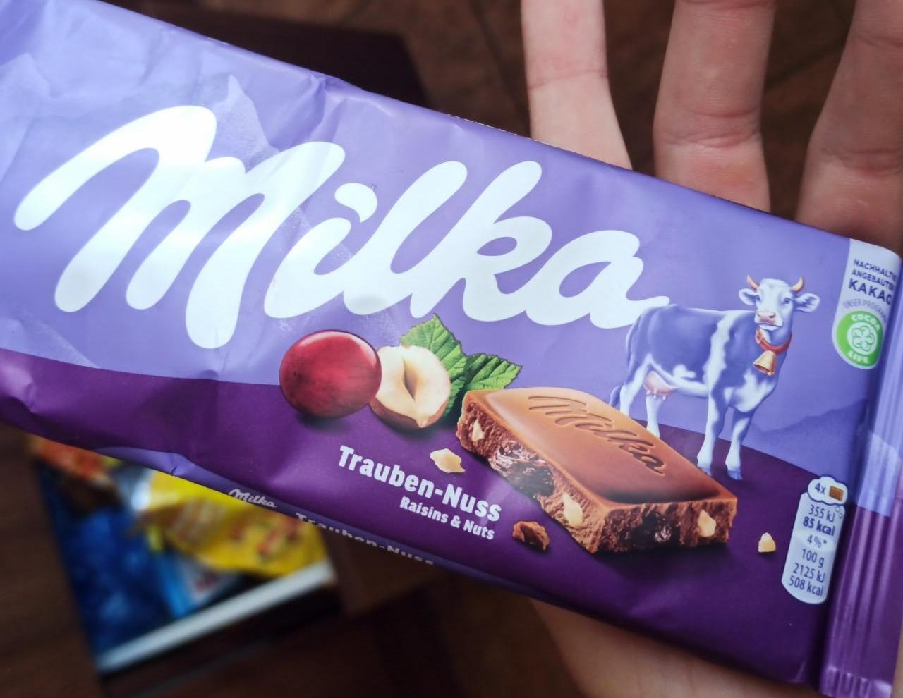 Zdjęcia - Milka raisin & nut