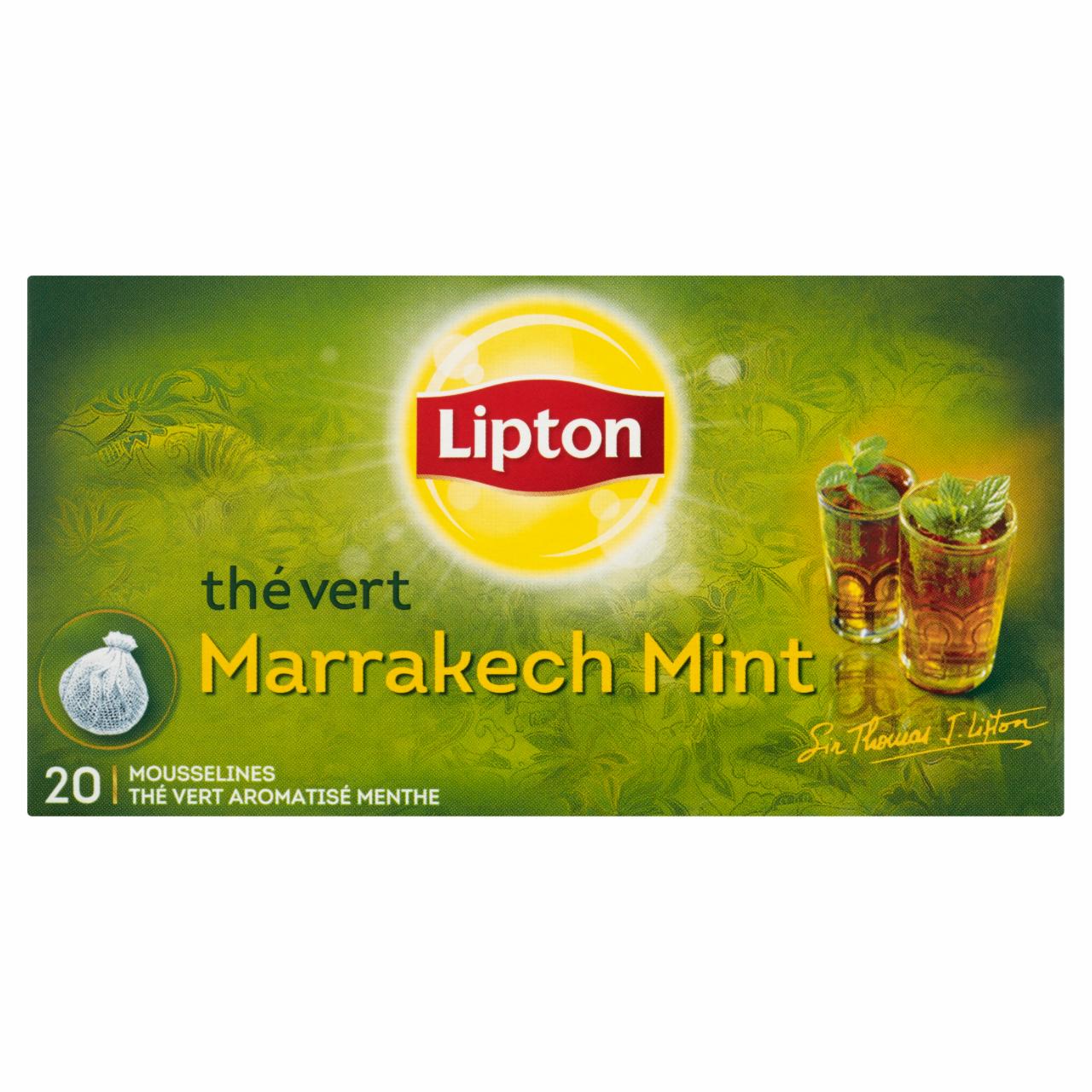 Zdjęcia - Lipton Marrakech Mint Herbata zielona aromatyzowana 40 g (20 torebek)