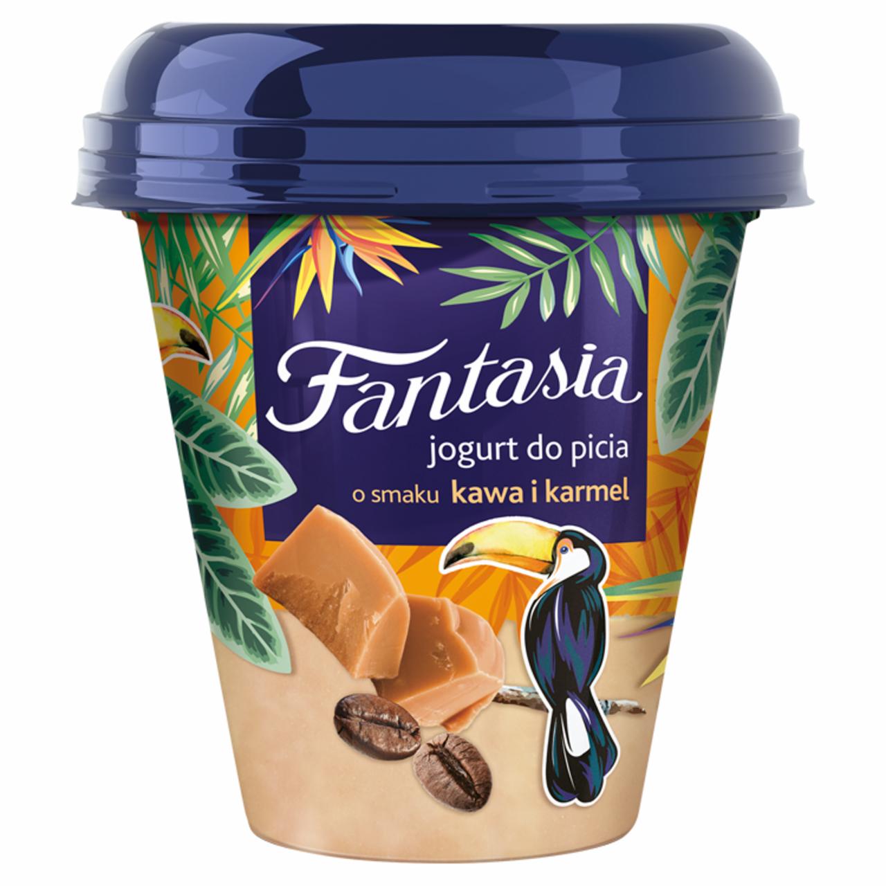 Zdjęcia - Danone Fantasia Jogurt do picia o smaku kawa i karmel 240 g