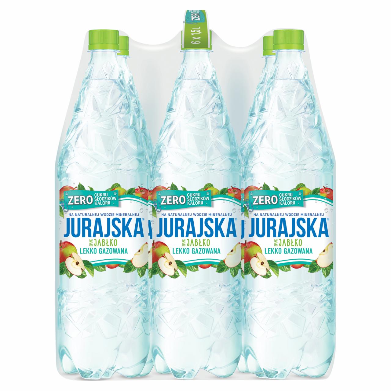 Zdjęcia - Jurajska Napój lekko gazowany smak jabłko 6 x 1,5 l