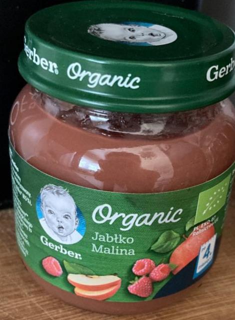 Zdjęcia - Gerber Organic Jabłko malina dla niemowląt po 4. miesiącu 125 g