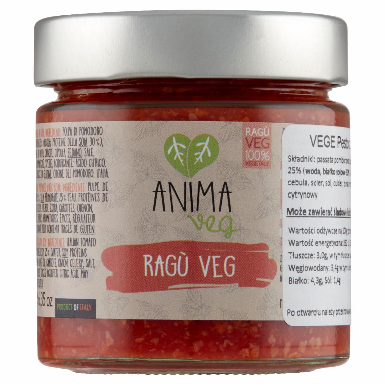 Zdjęcia - Vege pesto z pomidorami i soją 180 g