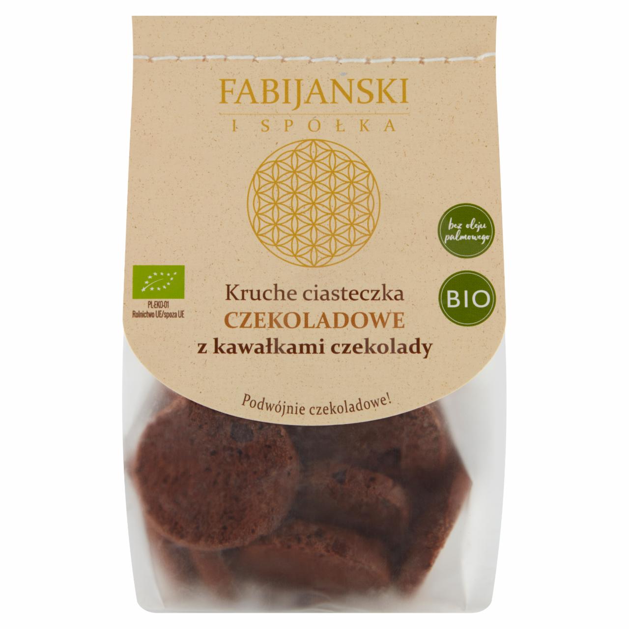 Zdjęcia - Kruche ciasteczka czekoladowe z kawałkami czekolady 100 g