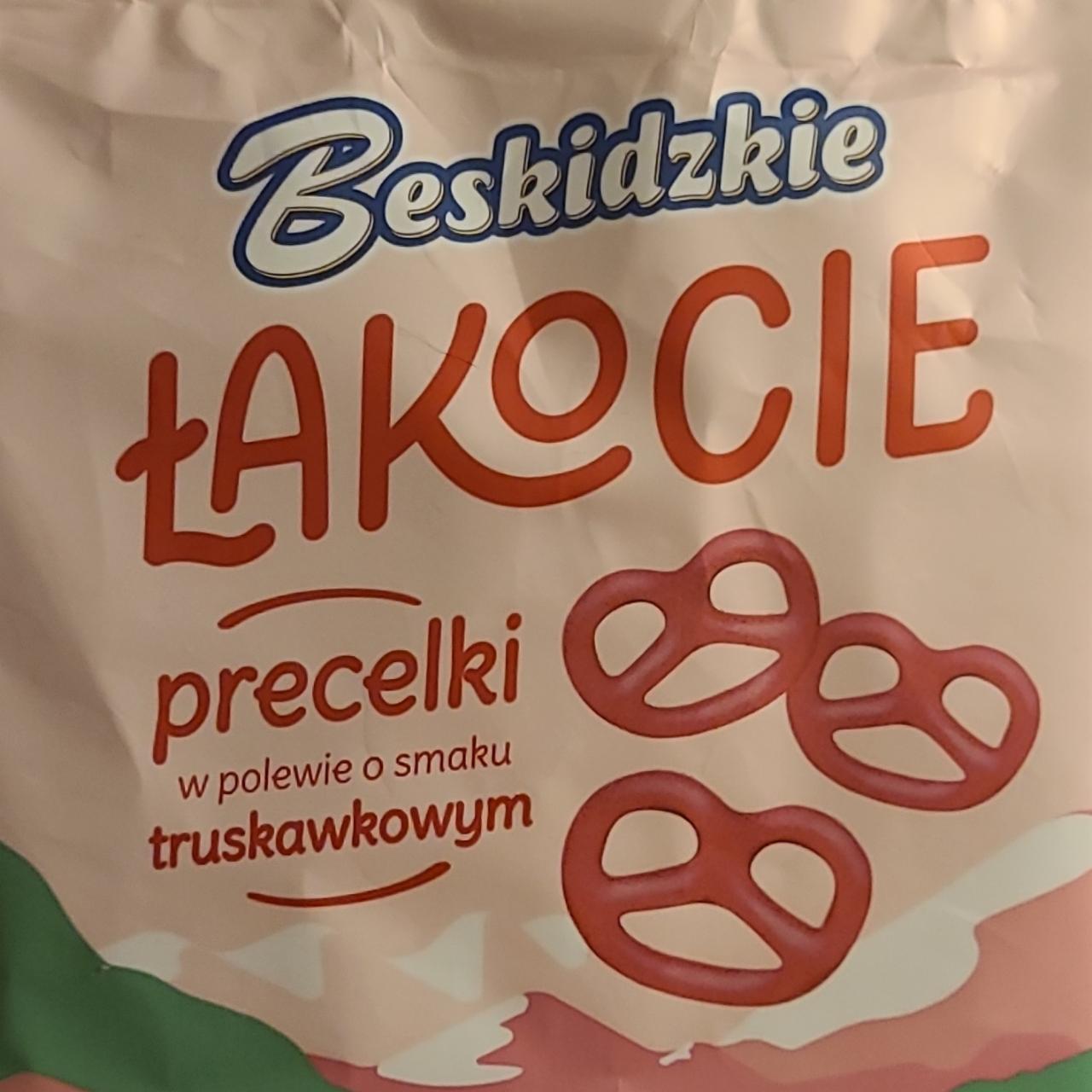 Zdjęcia - Łakocie precelki w polewie o smaku truskawkowym Beskidzkie