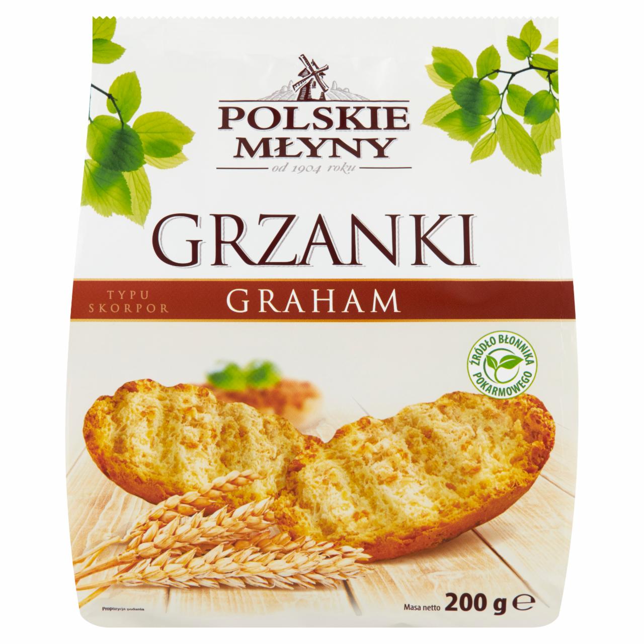 Zdjęcia - Polskie Młyny Grzanki graham typu skorpor 200 g