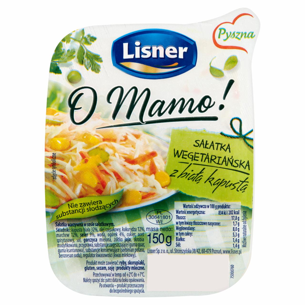 Zdjęcia - Lisner O Mamo! Sałatka wegetariańska z białą kapustą 150 g