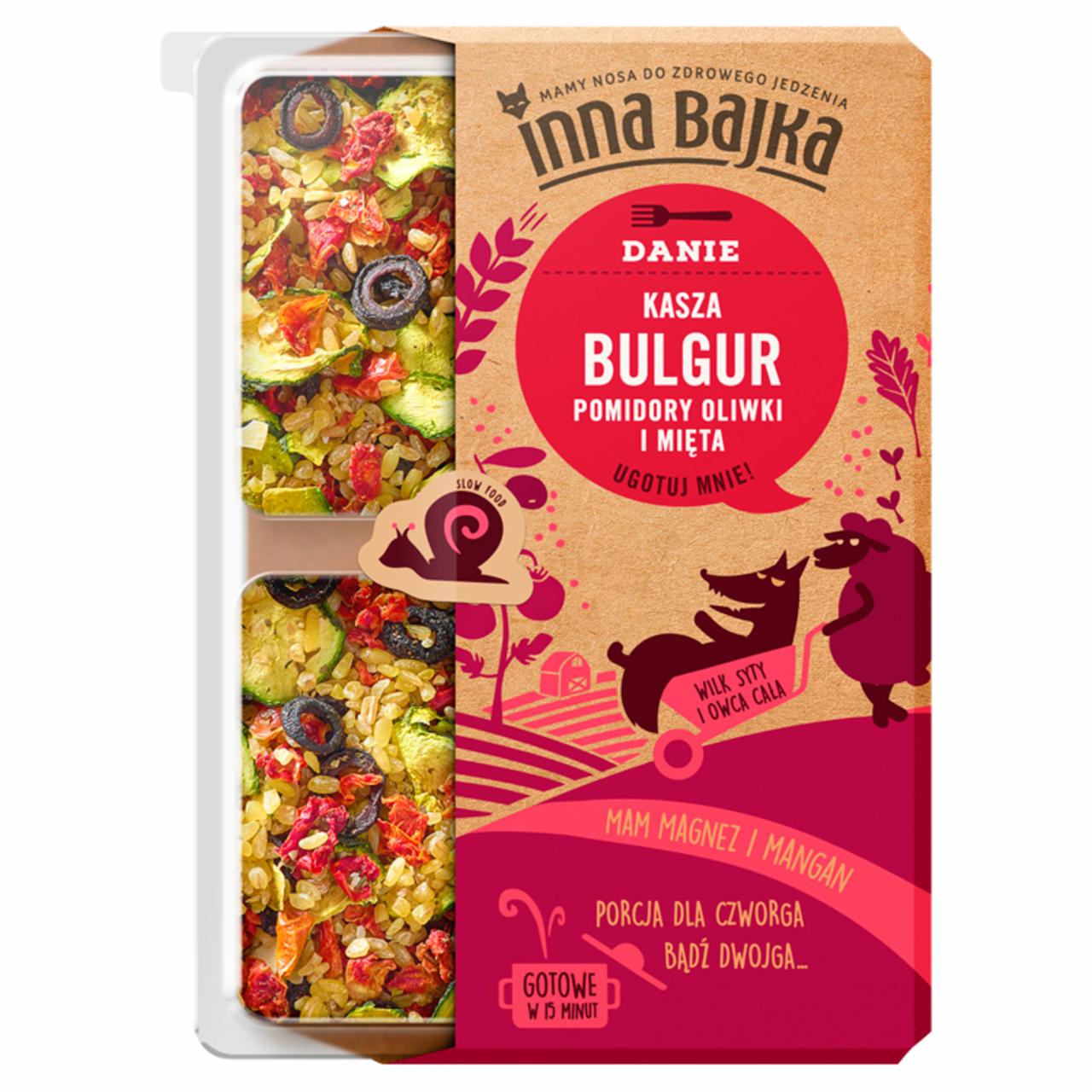 Zdjęcia - Inna Bajka Danie Kasza bulgur pomidory oliwki i mięta 250 g (2 x 125 g)