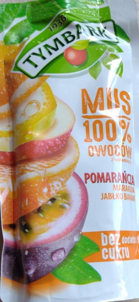 Zdjęcia - Tymbark Mus 100 % z owoców pomarańcza jabłko banan marakuja 120 g