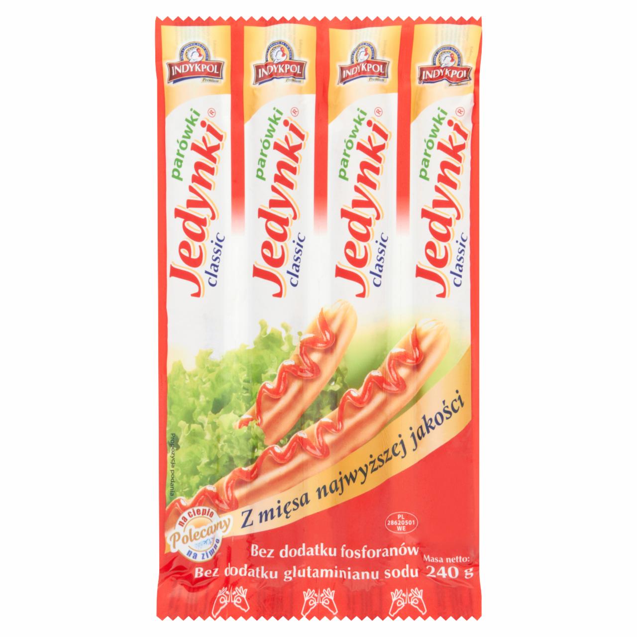 Zdjęcia - Indykpol Premium Parówki Jedynki classic 240 g