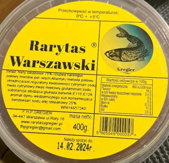 Zdjęcia - Rarytas Warszawski Gregier