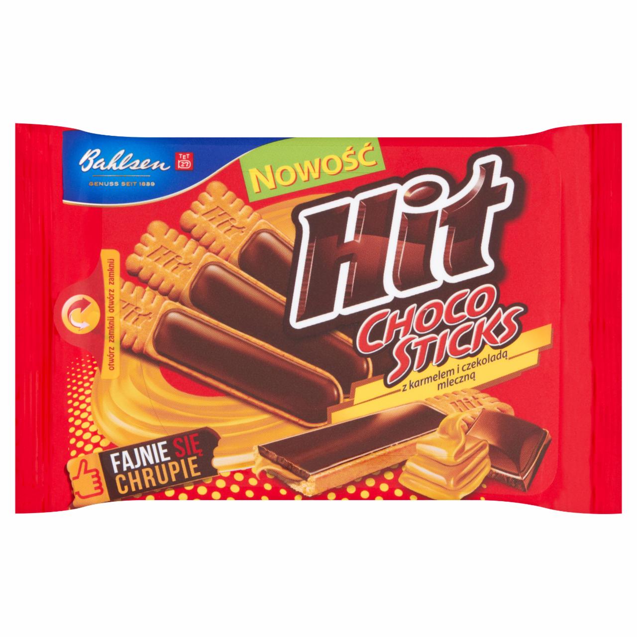 Zdjęcia - Hit Choco Sticks z karmelem i czekoladą mleczną Herbatniki 140 g
