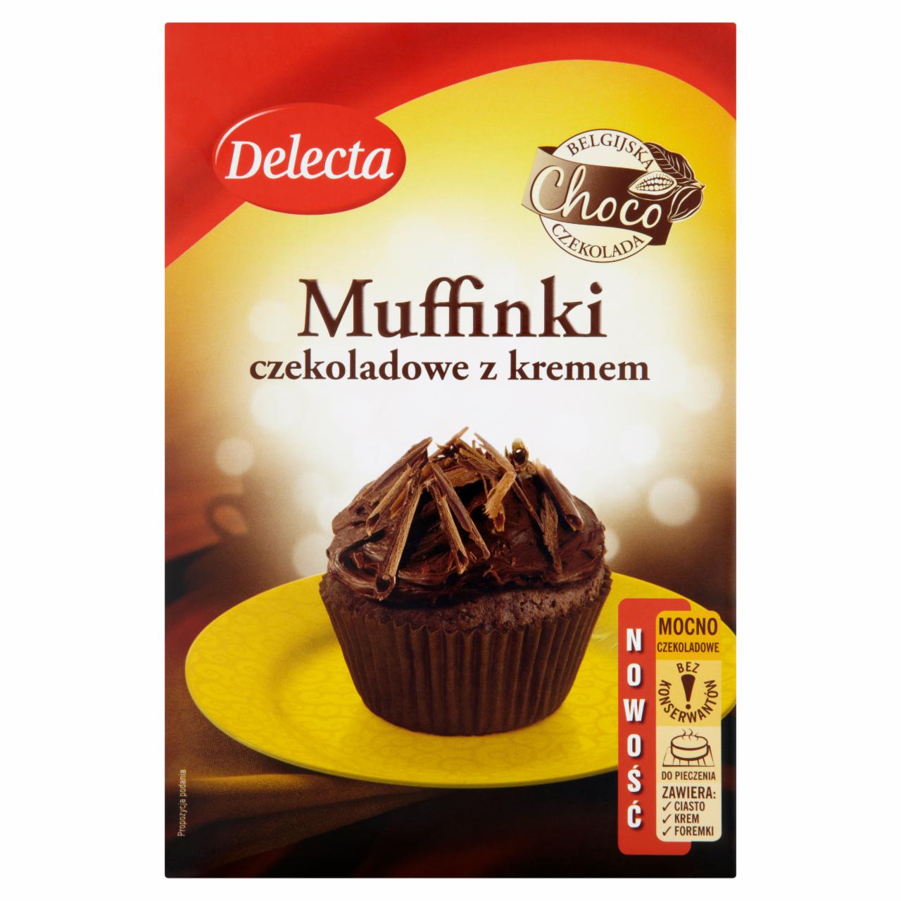 Zdjęcia - Delecta Muffinki czekoladowe z kremem 380 g