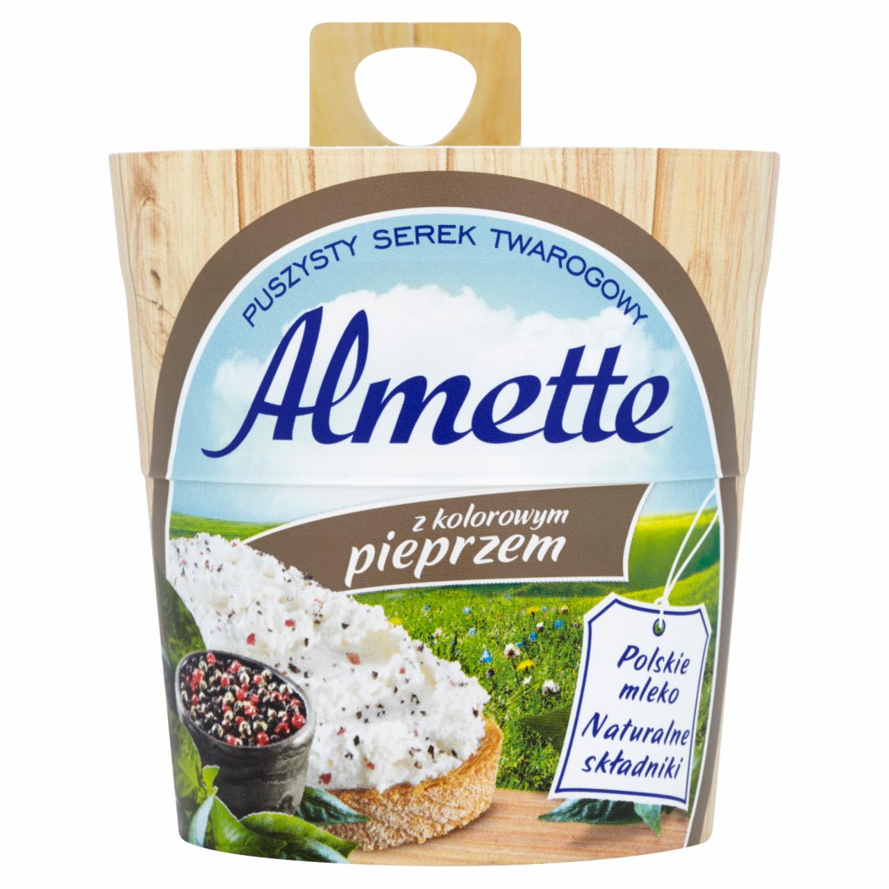 Zdjęcia - Almette z kolorowym pieprzem Puszysty serek twarogowy 150 g