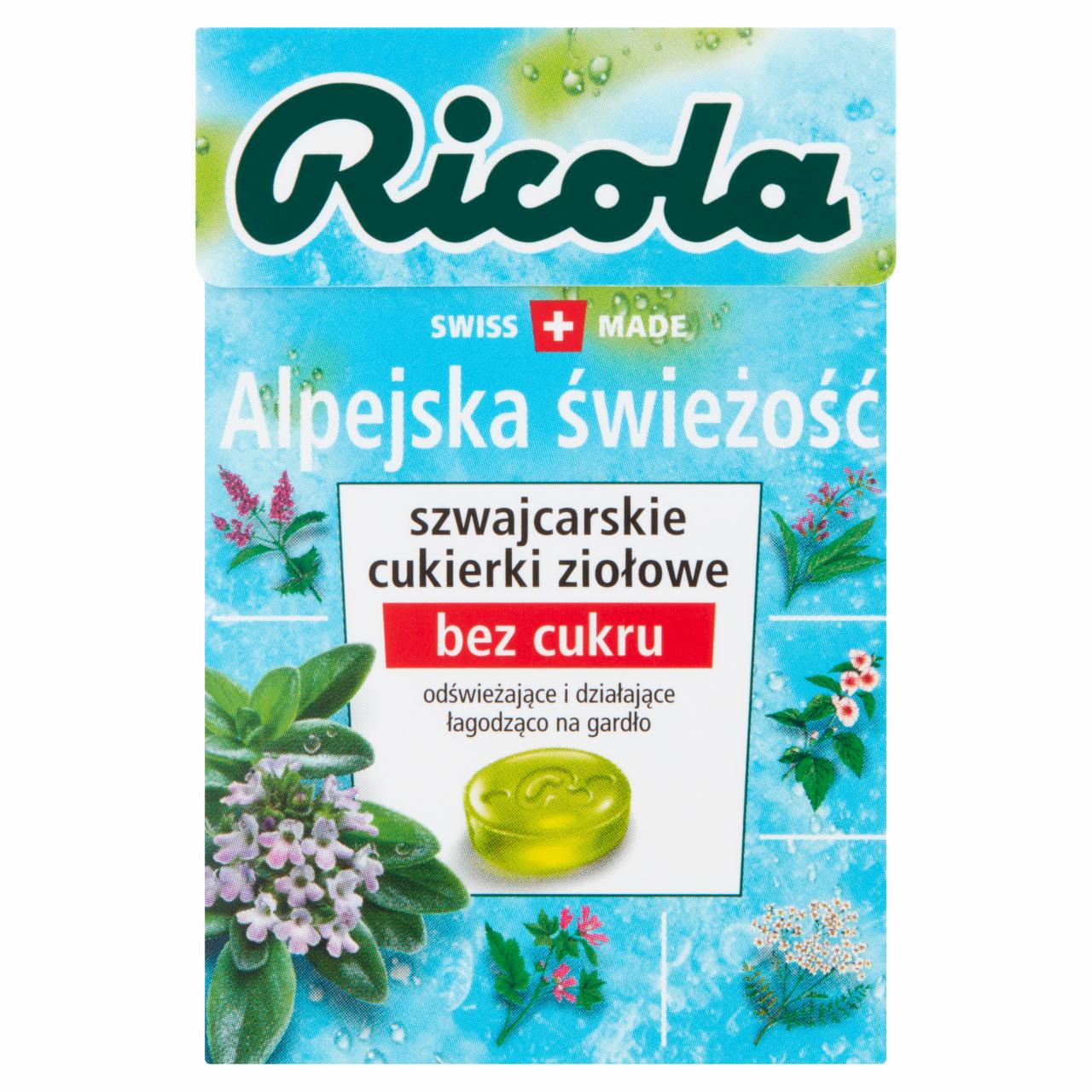 Zdjęcia - Ricola Szwajcarskie cukierki ziołowe alpejska świeżość 27,5 g