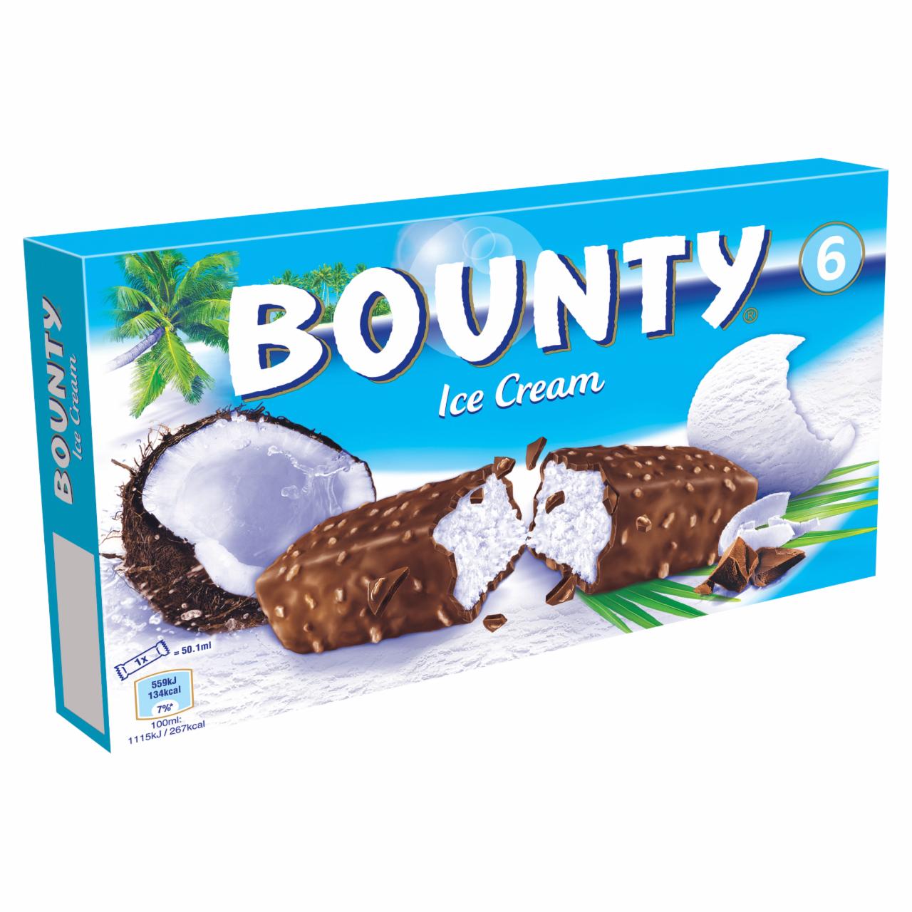 Zdjęcia - Bounty Lody kokosowe w polewie kakaowej 300,6 ml (6 sztuk)